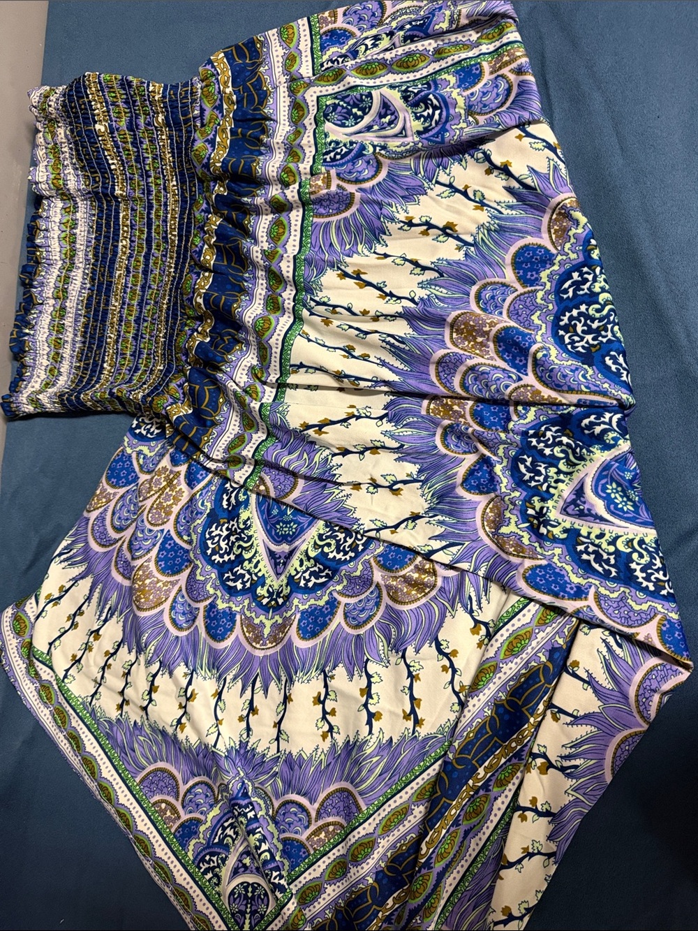 Bohemian Purple Floral Maxi Dress